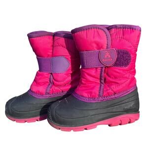 KAMIK Snowbug 3 Boots Toddler Girls Size 8 Rose Pink Purple Vegan -10°F Insulate